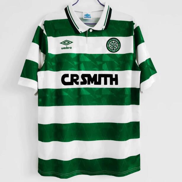 1989-91 Celtic Retro Home Kit Soccer Jersey